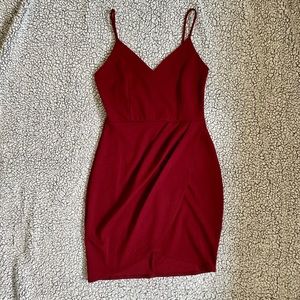 Lulus Forever Your Girl Wine Red Bodycon Dress